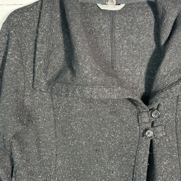 Smartwool Black Two Button Cardigan Sweater Wrap Wool Blend - Picture 3 of 6